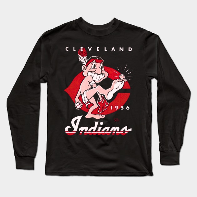 50c Indians Long Sleeve T-Shirt by LilNae